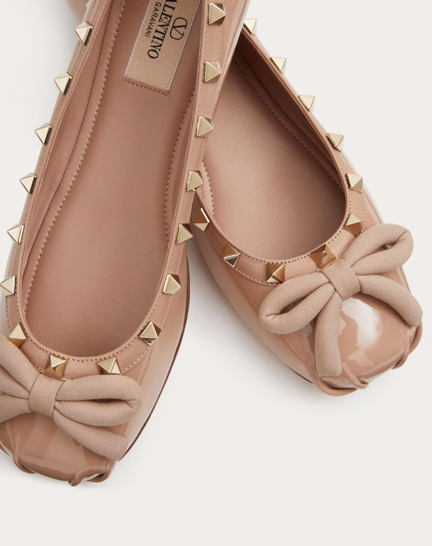 ROCKSTUD PATENT LEATHER BALLERINA - Image 3